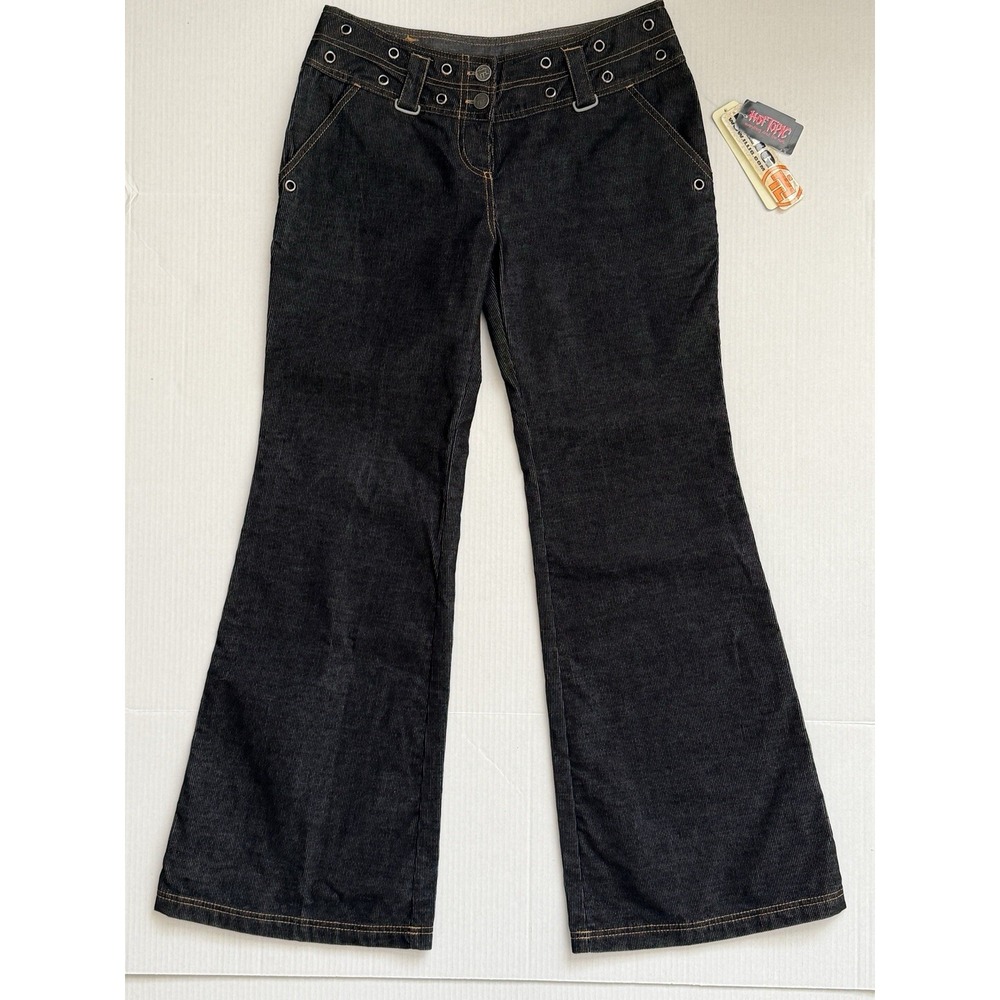 Vintage Y2K ILLIG Hot Topic Jeans Size 9 Low Rise Grommet Flare Deadstock
